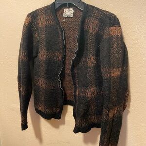 100% Virgin Wool Plaid Women's Sweater